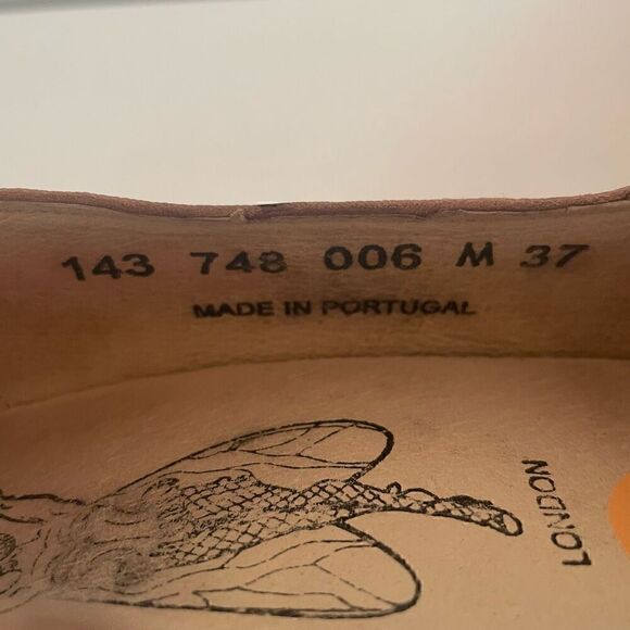 Vintage Fly London White Gold Heels Funky Artsy Size 37 (US 6.5) - Picture 10 of 10